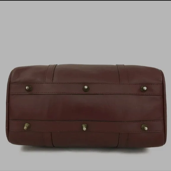 Vintage Must de Cartier 1975 Leather Boston Travel Hand Bag Bordeaux/3AD2295 - Picture 7 of 9